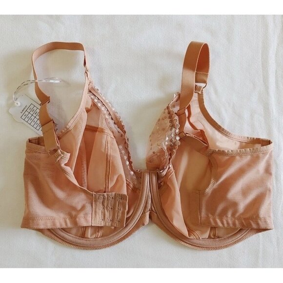Elomi Matilda Semi Sheer UW Plunge Bra EL8900 Cafe Au Lait Size US 34M - Picture 5 of 5